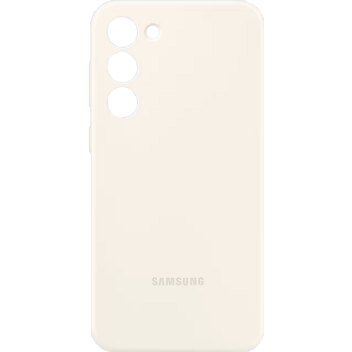 силиконовая накладка silicone case для samsung galaxy s23 голубая deluxe Чехол-накладка Samsung Galaxy S23+ EF-PS916TUEGRU Silicone Case бежевый