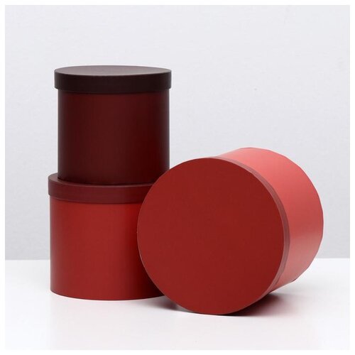 фото Набор круглых коробок 3 в 1 "любимый", 14 х 14 х 13 - 18 х 18 х 15 см 5573025 сима-ленд