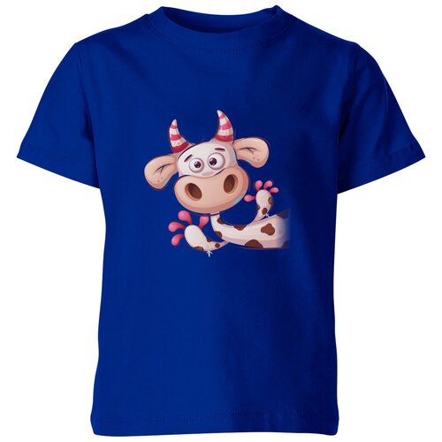 Футболка Us Basic, размер 8, синий мужская футболка веселая корова s белый
