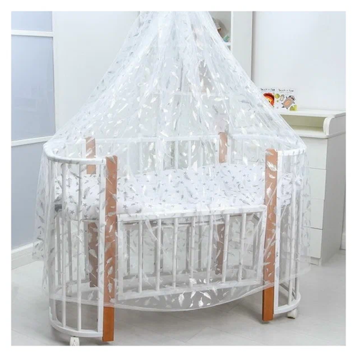 Крошка Я Балдахин для детской кроватки «Перья», без основания, р-р 165х500 см, цвет белый