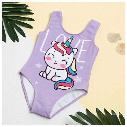 фото Купальник детство, размер 30, фиолетовый