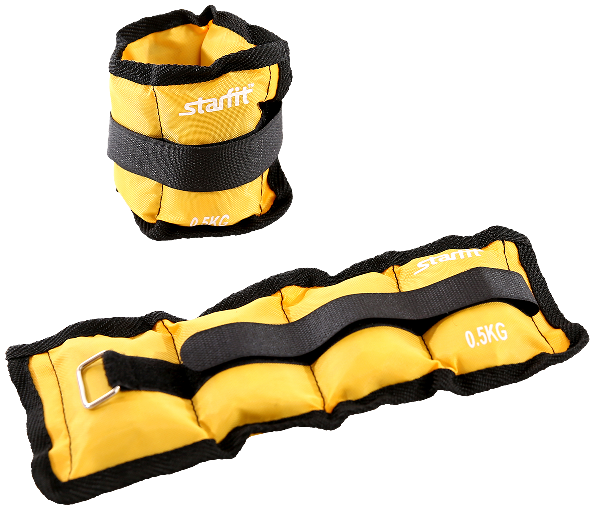 Перчатки утяж. Starfit WT-401 0.5кг x1ут. желтый/черный (УТ-00010045) - фото №2