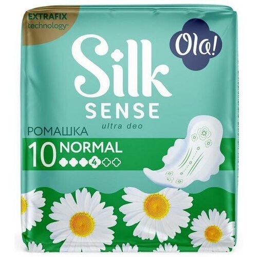 Прокладки женские OLA Ultra Normal Ромашка 10шт прокладки женские с крылышками ola silk sense ultra нормал мягкая поверхность аромат ромашка 10шт