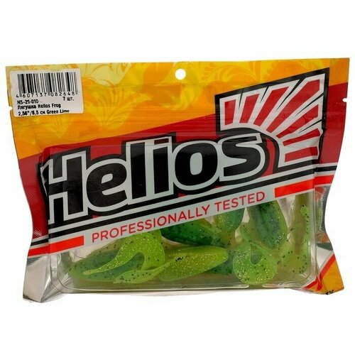 Лягушка Helios Frog Green Lime, 65 мм, 7 шт. (HS-21-010)