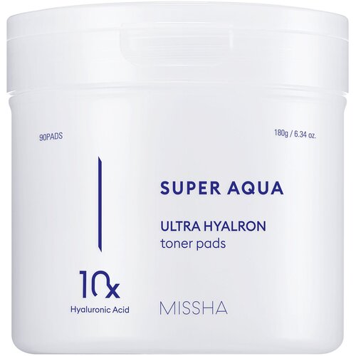 MISSHA Aqua Ultra Hyalron Увлажняющие тонер-пэды для лица 90 шт