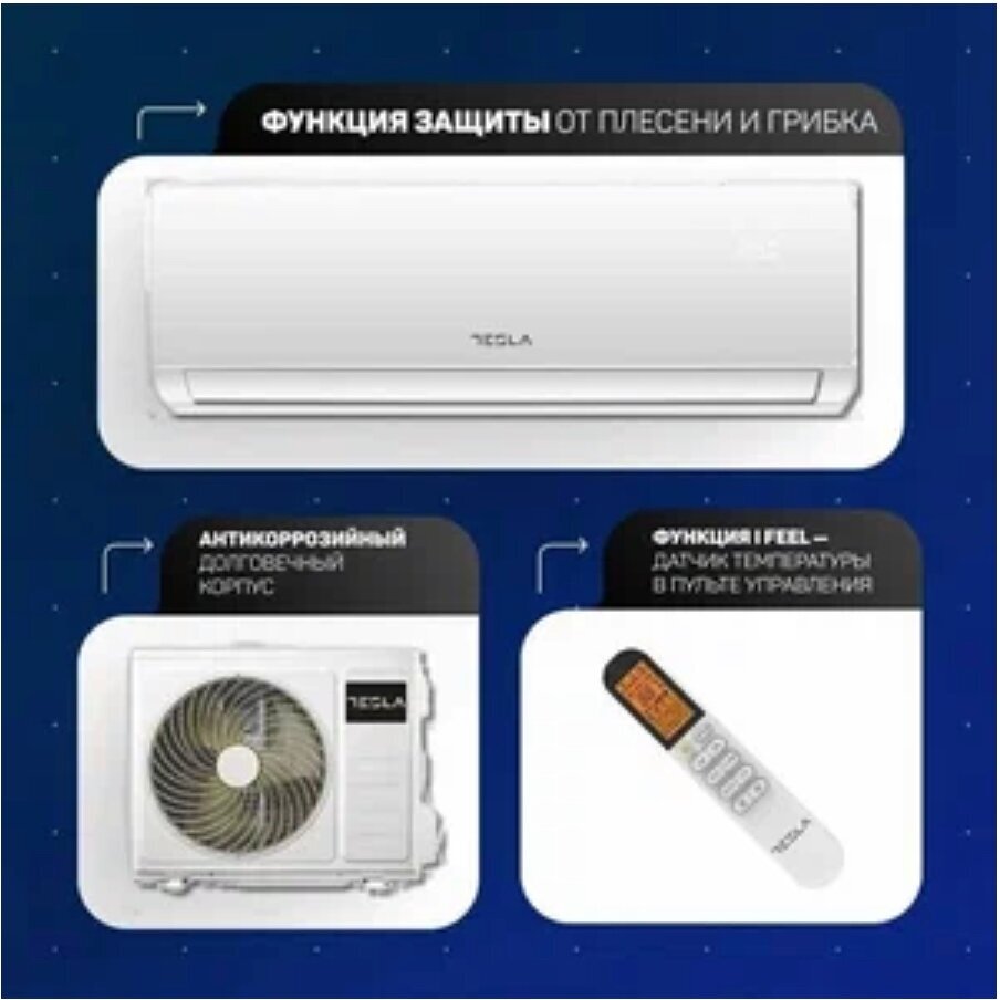 Настенная сплит-система Inverter Tesla TT26EXC1-0932IA, R32, 9000BTU, A++/A+ - фото №20