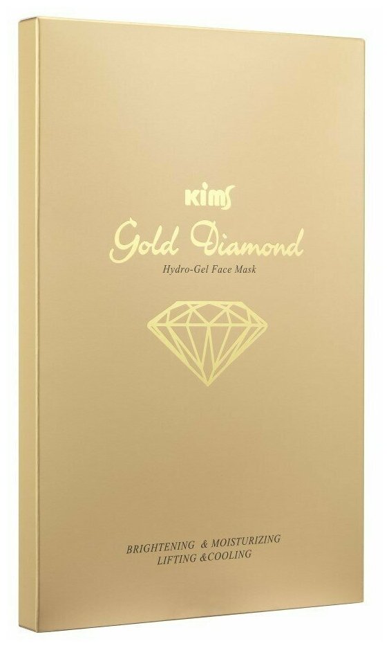 Гидрогелевая золотая маска для лица Kims Gold Diamond Hydro-Gel Face Mask (набор из 5 шт.)