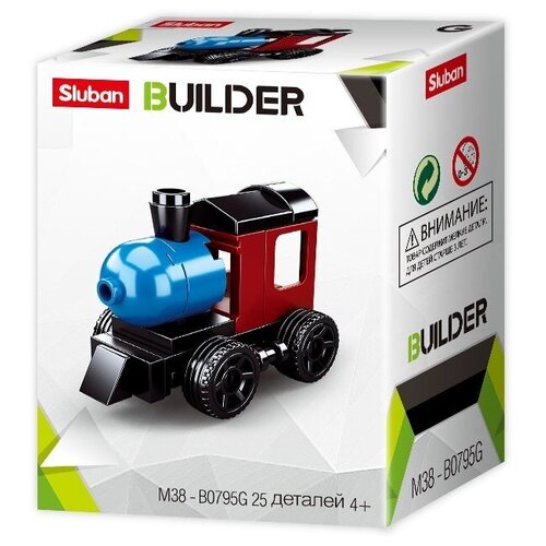 конструктор sluban builder m38 b0595c броневик 43 дет Конструктор SLUBAN Builder M38-B0795G Паровоз, 25 дет.