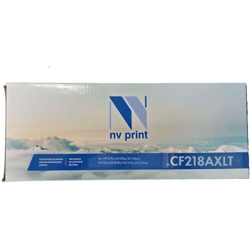 Картридж NV Print CF218AXLT, 3500 стр, черный картридж cf218a 18a для принтера hp laserjet pro m132fw m132fn m132a m132nw m104a m104w