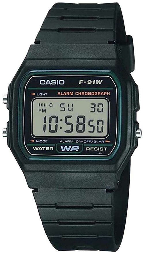 Наручные часы CASIO Collection F-91W-3, черный, серый
