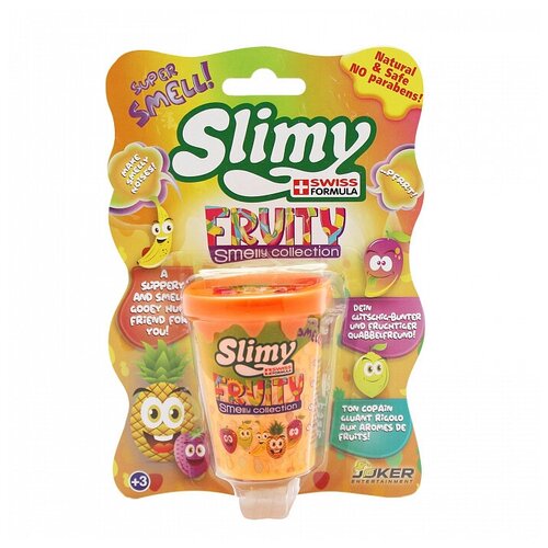 Слайм Slimy Fruity smelly collection с запахом ананаса, оранжевый