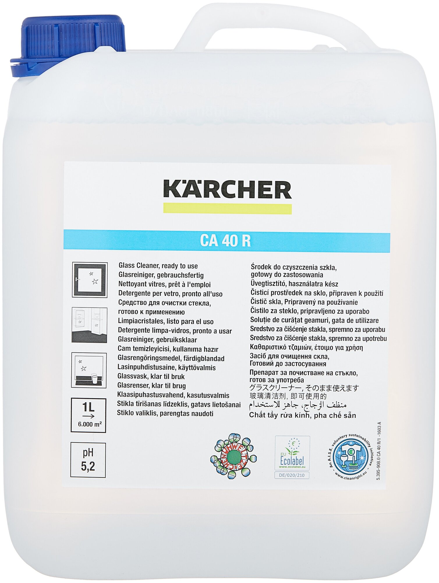 Средство для очистки стекол Karcher CA 40 R (5л)