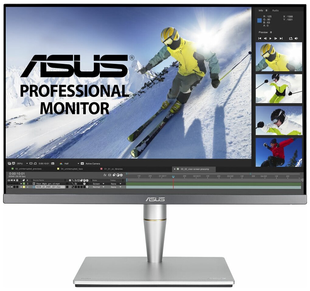 24.1" Монитор ASUS ProArt PA24AC, 1920x1200, 70 Гц, IPS, серебристый/черный