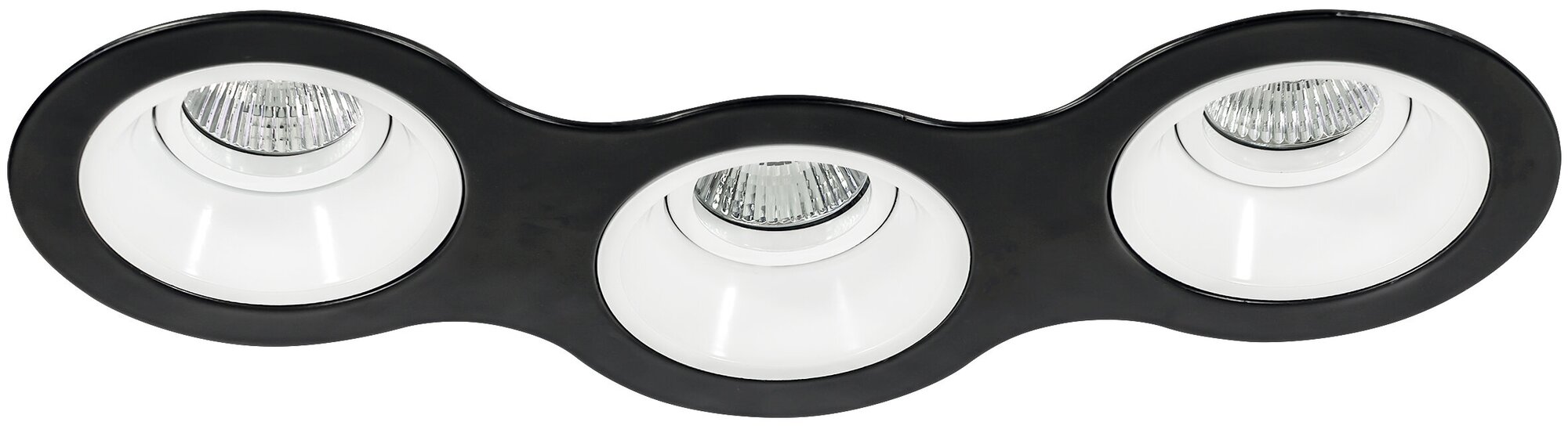 Светильник Lightstar Domino D697060606, GU5.3, 150 Вт, 3 лампы, цвет арматуры: черный, цвет плафона: белый - фотография № 4