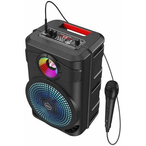 Bluetooth колонка HOCO BS46 Mature BT50 10W AUXTWSFMmicroSDUSB RGB под мик черный 418400₽
