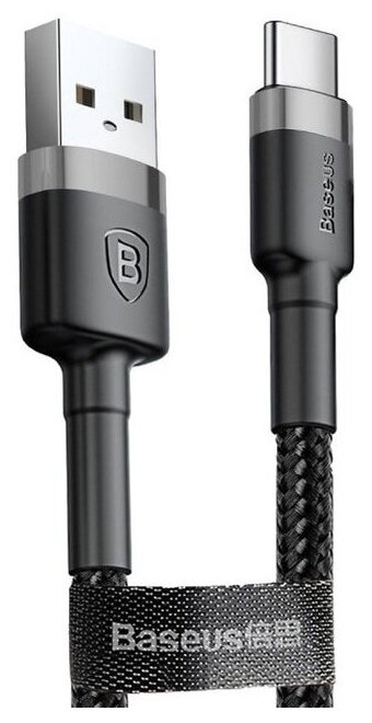 Кабель USB - USB Type-C 2м Baseus Cafule Series (CATKLF-CG1) Черный