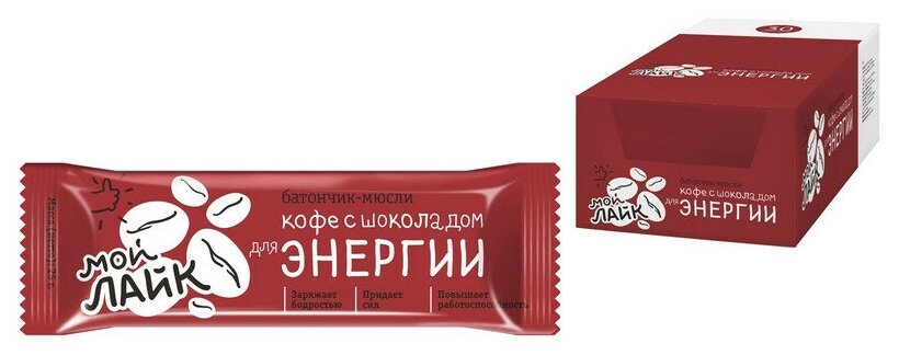 Батончик мюсли Леовит Кофе с шоколадом для энергии, (30б/25г) 132250