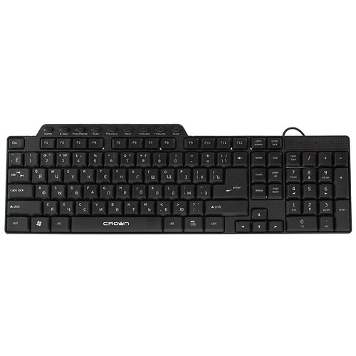 Набор клавиатура и мышь Crown Cmmk-520b (Black, 111 клавиш (9 мультимедийных ), длина провода: 1.8 м