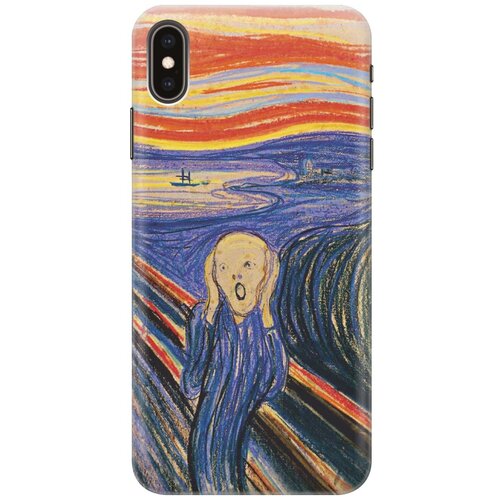 фото Gosso ультратонкий силиконовый чехол-накладка для apple iphone xs max с принтом "крик"