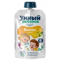 Продукт детского питания Умный ребенок Банан-Яблоко комплект 4шт.