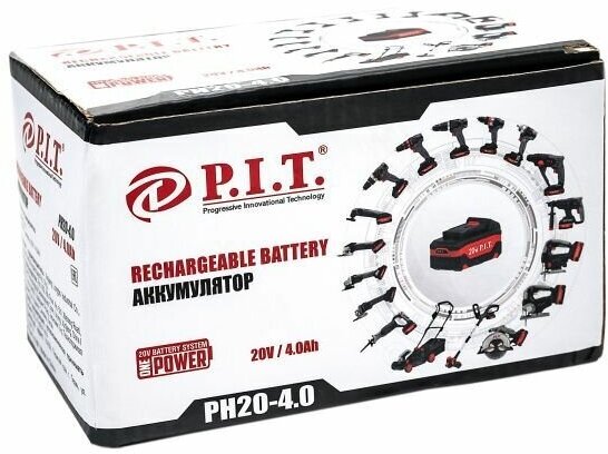 Аккумулятор P.I.T. OnePower PH20-4.0 Li-Ion 20В 4Ач