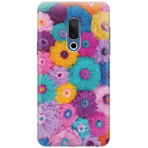 фото Cиликоновый чехол на meizu 15 / мейзу 15 с принтом "бумажные цветы" gosso