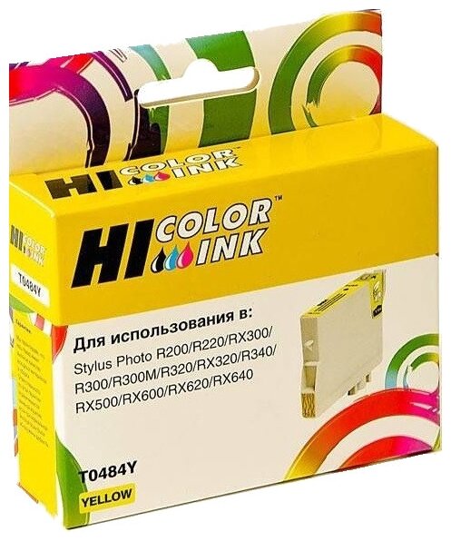 Картридж Hi-Black (HB-T0484) для Epson Stylus Photo R200/R300/RX500/RX600, Y