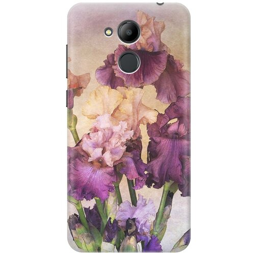 фото Re:paчехол - накладка artcolor для honor 6c pro с принтом "фиолетовые цветы"