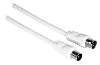 Кабель антенный Hama H-11900 Coax (m)/Coax (f) 1.5м. белый (00011900)