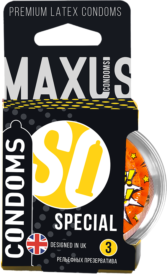 Презервативы MAXUS Special AIR точечно-ребристые 3 шт
