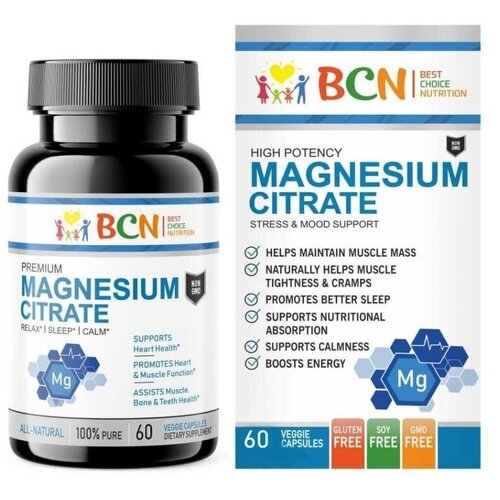 BCN Magnesium Citrate, 60капс.