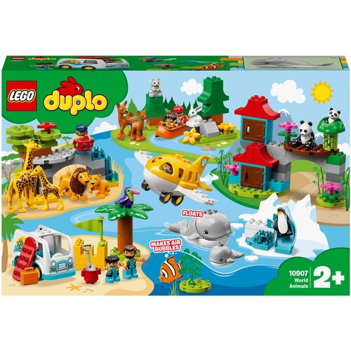 Конструктор LEGO DUPLO 10907 Животные мира, 121 дет. конструктор lego duplo 10522 животные на ферме 12 дет