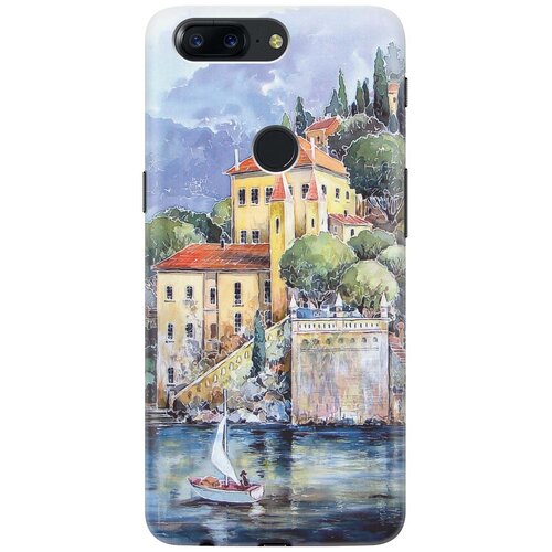 фото Cиликоновый чехол на oneplus 5t / ванплюс 5т с принтом "город у моря" gosso