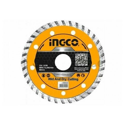 Диск алмазный сегментированный 180х10х3х22мм TURBO INGCO DMD031801 INDUSTRIAL