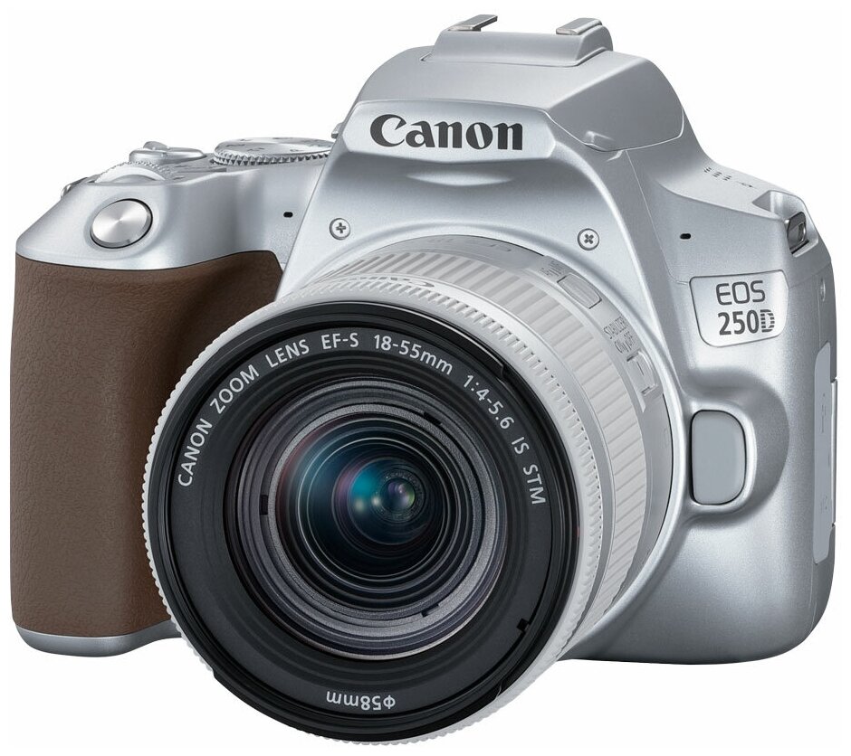 Зеркальный фотоаппарат Canon EOS 250D Kit 18-55 IS STM серебристый