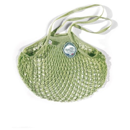 фото Сумка авоська filt, фактура плетеная, зеленый