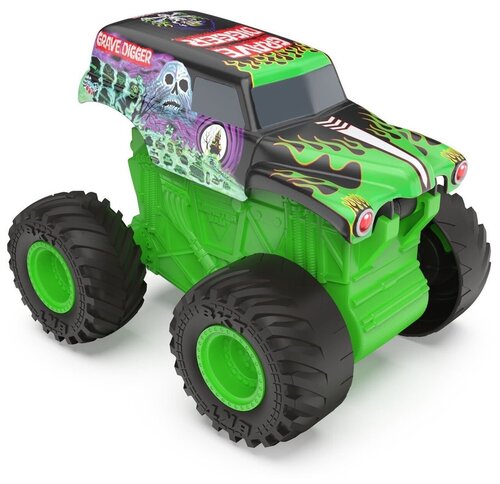 Монстр-трак Monster Jam Grave Digger (6061554) 1:43, 14 см, зеленый