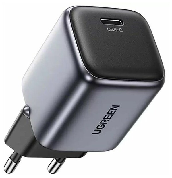 Сетевое зарядное устройство UGREEN CD319 (90666) USB-C GaN Fast Charger 30W EU. Цвет: серый космос