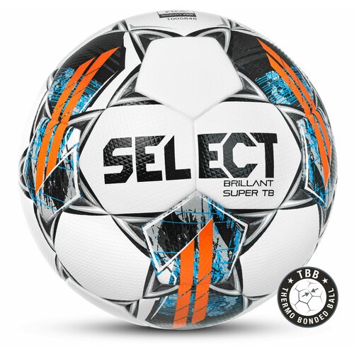 Мяч футбольный Select Brillant Super FIFA TB V22, белый, оранжевый, размер 5