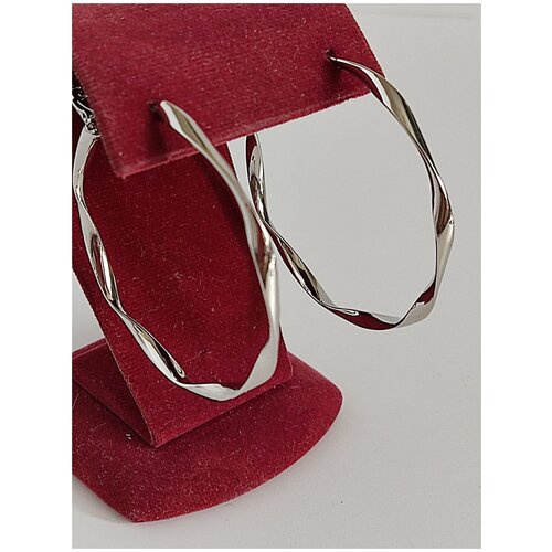 фото Серьги кольца "стильная классика" без бренда