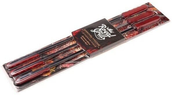 Набор шампуров Royal Grill 6 шт с деревянными ручками длина 45 см ширина 15 мм в блистере