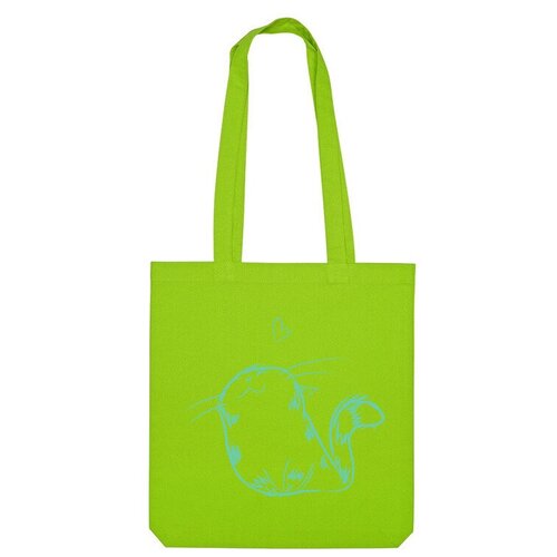 Сумка шоппер Us Basic, зеленый детская футболка благодарный котик 104 синий