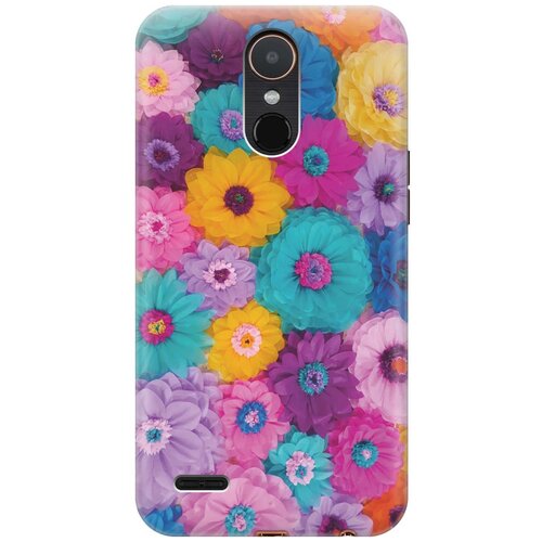 фото Cиликоновый чехол на lg k10 2017 / элджи к10 2017 с принтом "бумажные цветы" gosso