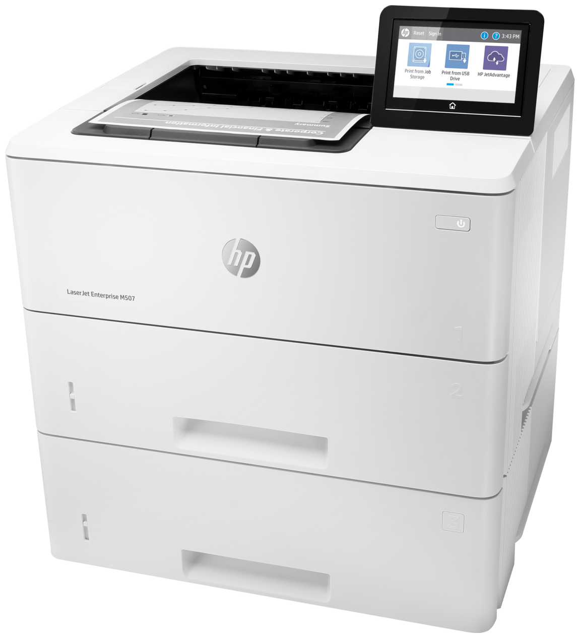 Принтер лазерный HP LaserJet Enterprise M507x лазерный, цвет: белый [1pv88a] - фото №1