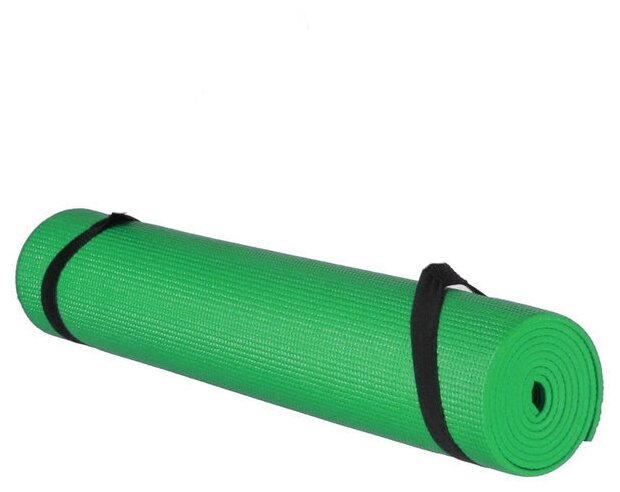 Коврик для йоги 173х61х0,3 см (зеленый) с чехлом для переноски T07635