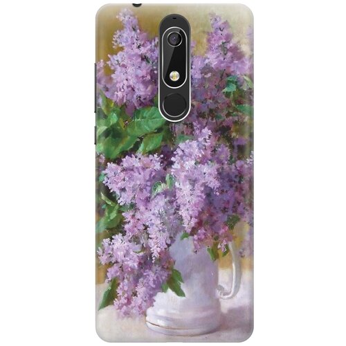 фото Cиликоновый чехол на nokia 5.1 / нокиа 5.1 с принтом "букет сирени" gosso