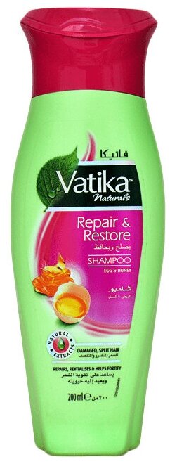 Vatika шампунь Honey and Egg Repair and Restore, 200 мл