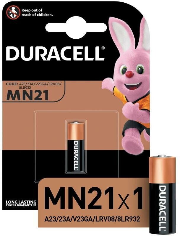 Батарейка Duracell A23/MN21 (12 В) алкалиновая для сигнализации (блистер 10шт.) (75053865)
