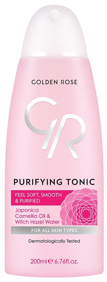 Тоник для лица Golden Rose Purifying Tonic очищающий для всех типов кожи с маслом японской камелии (цубаки) и экстрактом гамамелиса, 200 мл