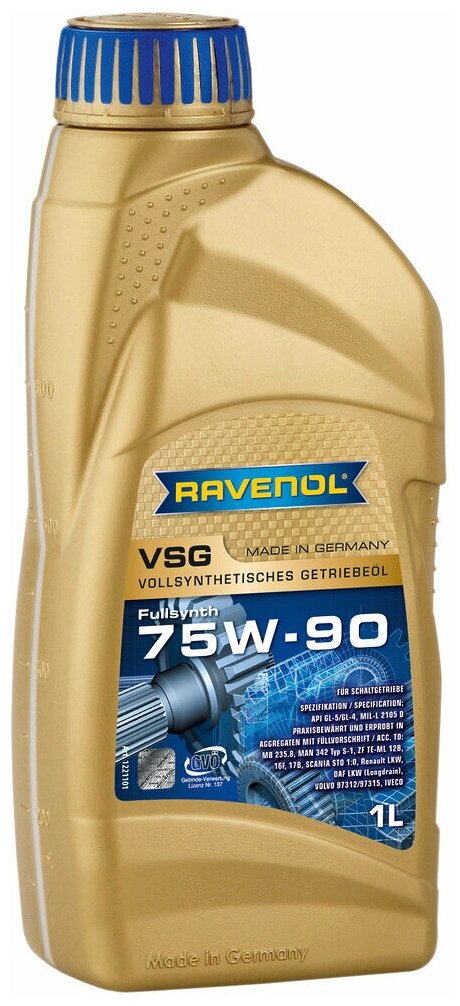 Масло трансмиссионное RAVENOL VSG, 75W-90, 1 л